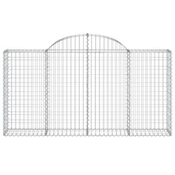 vidaXL Schanskorf gewelfd 200x30x100/120 cm gegalvaniseerd, Verzenden, Nieuw