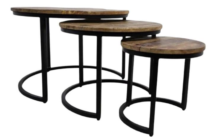 2dekans | Hsm Collection District 3-delige salontafelset, Huis en Inrichting, Tafels | Salontafels, Ophalen of Verzenden