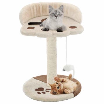 vidaXL Kattenkrabpaal met sisal krabpaal 40 cm beige en, Animaux & Accessoires, Verzenden