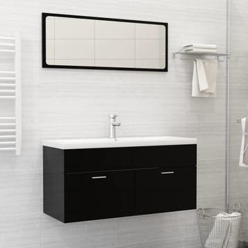 vidaXL Inbouwwastafel met kraan 101x39x18 cm keramiek wit, Verzenden, Nieuw