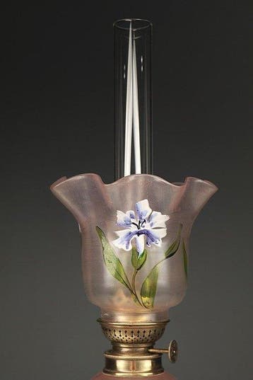 Lampe à huile - Verre, Antiquités & Art