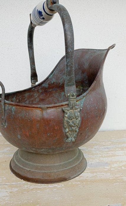Emmer - Koper, Messing - Kolenhouder, Antiek en Kunst, Curiosa en Brocante