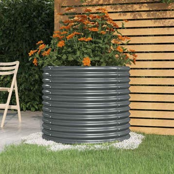 vidaXL Plantenbak 80x80x68 cm gegalvaniseerd staal, Tuin en Terras, Verzenden, Nieuw