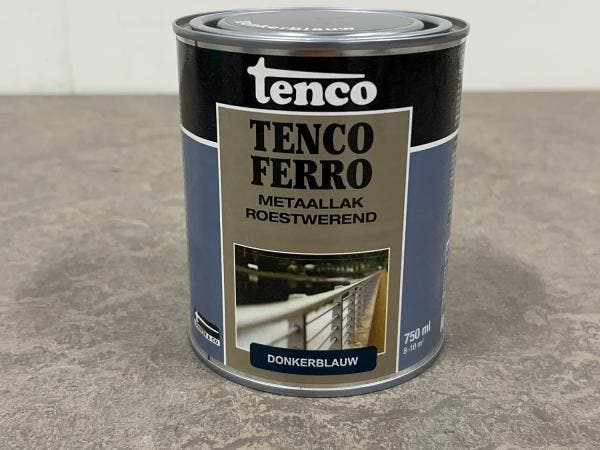Veiling - 2x Tenco Ferro metaallak roestwerend donkerblauw 7, Doe-het-zelf en Bouw, Verf, Beits en Lak
