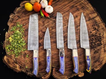 Keukenmes - Kitchen knife set - FK81 - Staal, Hout,