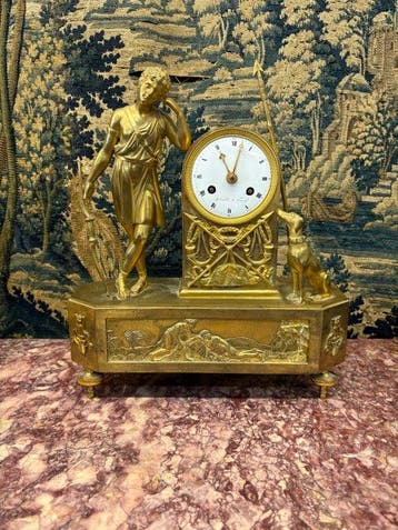 Mantelklok De Melancholische Liefde - Brons - 1800-1850