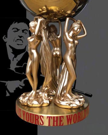 GF Exclusives - THE WORLD IS YOURS Sculpture Artwork, Antiquités & Art