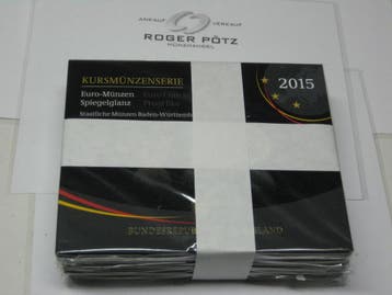 29,40 Euro Brd Kursmuntset 2015 A D F G J komplett polier..., Verzenden