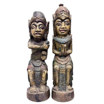 Pair of ORIGINAL Balinese Temple Guardian Statues - PRATIMA