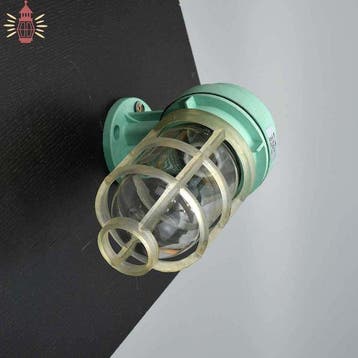 Wandlamp - Metaal, Glas, Plastic - Industrieel kooi-lamp