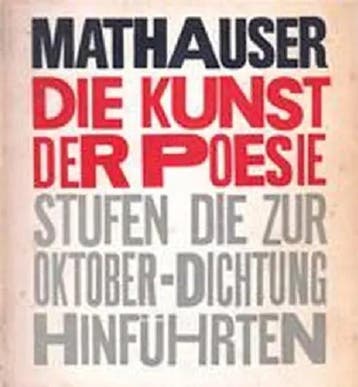 Zdenek Mathauser - Die Kunst der Poesie (Duits), Verzenden