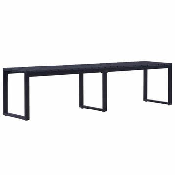vidaXL Tuinbank 180 cm PS-plaat zwart, Tuin en Terras, Verzenden, Nieuw