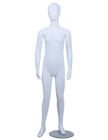 *TIP*  Faceless etalagepop kind glossy wit 12 jaar mt 152 J, Ophalen of Verzenden