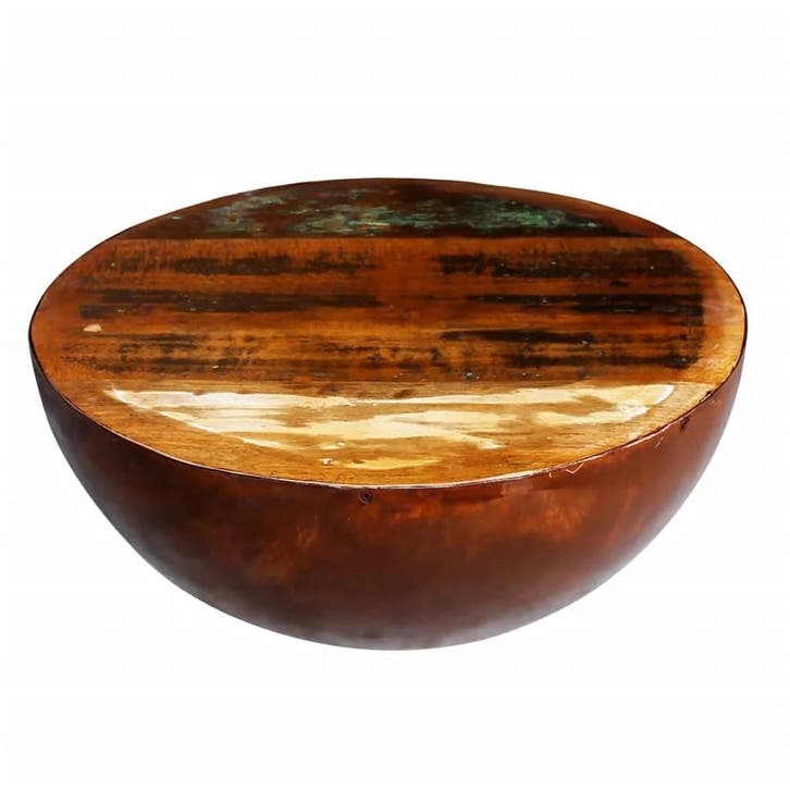 Salontafel hout -34% korting | Retour deal!, Huis en Inrichting, Tafels | Salontafels, 50 tot 100 cm, Rond, Zo goed als nieuw