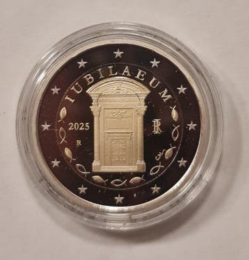 Italië. 2 Euro 2025 Giubileo (2 coins) Proof + BU (Zonder, Postzegels en Munten