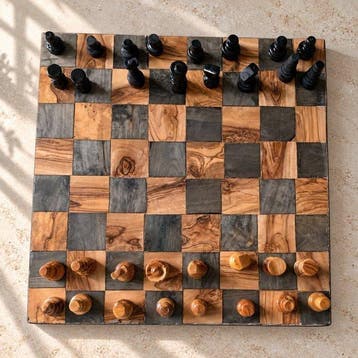 Schaakspel - Élégant - Intelligent ~ Jeu d’échecs artisanal