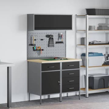 vidaXL Werkkast Set met lade met plank met opslag met slot 5, Verzenden, Nieuw
