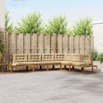 vidaXL Buiten bank set Natuurlijk en Beige, Tuin en Terras, Verzenden, Nieuw