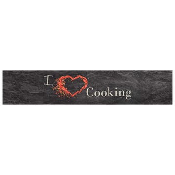 vidaXL Keukenmat wasbaar cooking-print 60x300 cm fluweel, Verzenden, Nieuw
