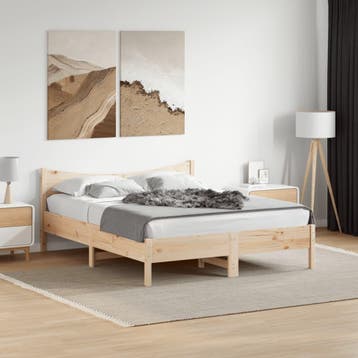 vidaXL Bedframe zonder matras massief grenenhout 160x200 cm, Huis en Inrichting, Verzenden, Nieuw