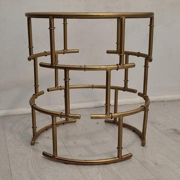 Salontafel - Staal - Hollywood Regency-tafel, Antiek en Kunst