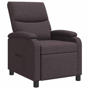 vidaXL Recliner Donkerbruin Stof, Verzenden, Nieuw