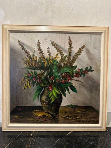 Pieter Willem Bulthuis (1898-1988) - Herfstboeket in vaas, Antiek en Kunst, Kunst | Schilderijen | Klassiek