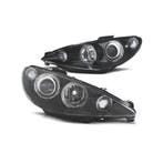 PHARES PEUGEOT 206 98-09 YEUX DANGE FOND NOIR, Verzenden, Nieuw