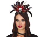 Halloween Tiara Veren En Doodshoofd, Verzenden, Nieuw