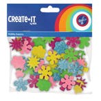 Foam Bloemenmix Glitter 25st, Hobby en Vrije tijd, Verzenden, Nieuw