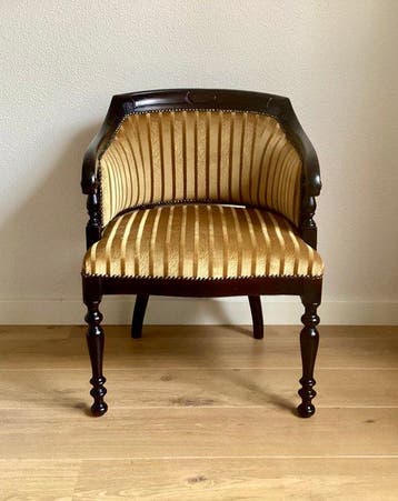 Fauteuil - Acajou, Noyer, Damas - chaise coque
