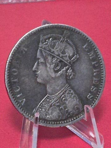 Wereld. Collection fof coins incl. India 1889 Silver Rupee,