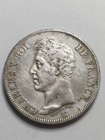France. Charles X. 5 Francs 1826-A, Paris, Postzegels en Munten