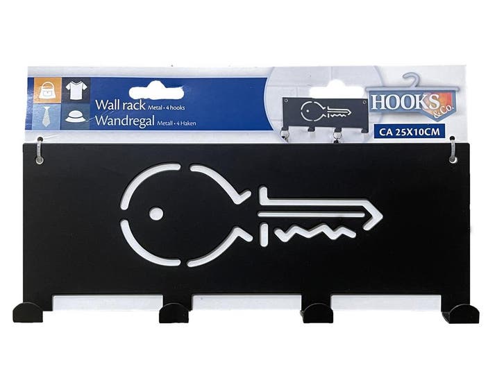 Metalen hangrek voor sleutels (zwart), Bricolage & Construction, Outillage | Autres Machines, Envoi