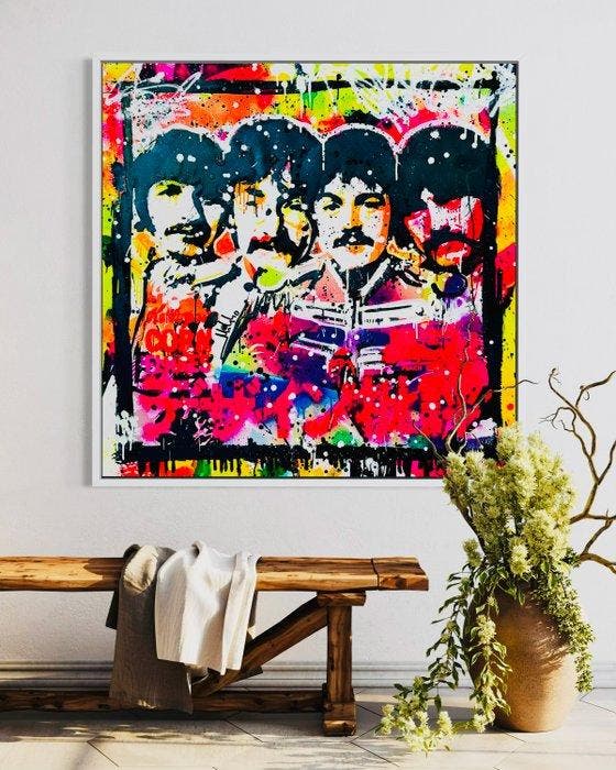Mikko - The Beatles Japan Tribute - XL (NO RESERVE!), Antiek en Kunst, Kunst | Schilderijen | Modern
