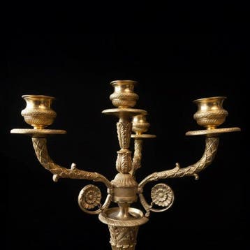 Kandelaber - Verguld brons - Rijk