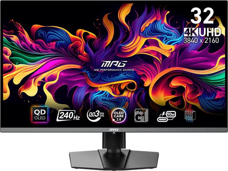 MSI MPG 321URX QD-OLED Zwart , 31,5 , 3840x2160 (4K), Computers en Software, Monitoren, Overige typen, Minder dan 1 ms, Ultra HD (4K)