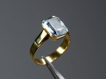 Zonder minimumprijs - Ring - 875 zilver - natuurlijke 4.00, Handtassen en Accessoires, Ringen, Nieuw