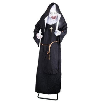 Animatronic Halloween Decoratie Behekste Non 185cm Met Licht, Nieuw