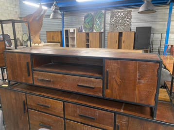 Mumbai tv-dressoir, acacia (nieuw, outlet), Nieuw, Overige houtsoorten