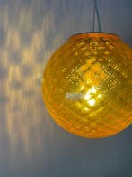 Lustre - Orange Baloton 80s - Verre de Murano