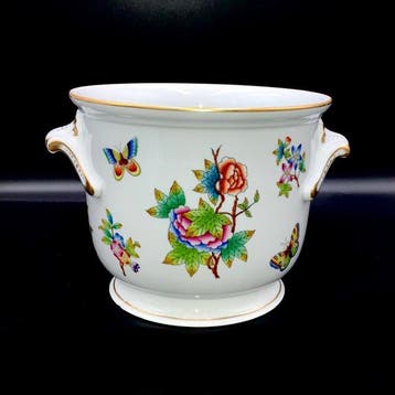 Herend - Large Cache-Pot with Handles (24 cm) - Queen
