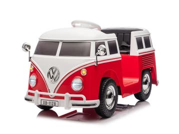 Volkswagen T1 classic bus, 12 volt kinderauto met rubberen b, Kinderen en Baby's, Ophalen of Verzenden, Nieuw