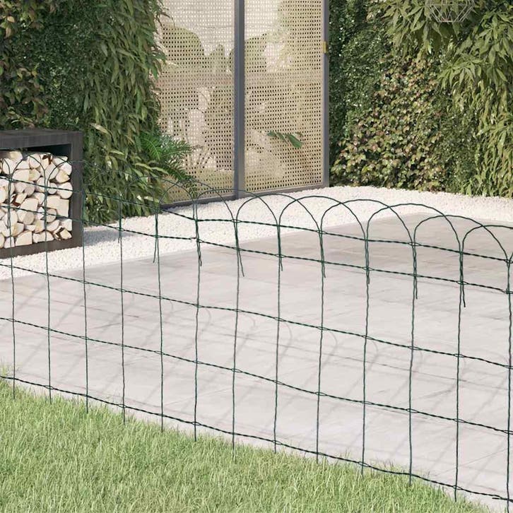 vidaXL Borderafscheiding 25x0,65 m gepoedercoat ijzer, Tuin en Terras, Bielzen en Borduren, Nieuw, Verzenden