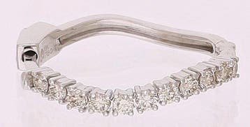 Boucles doreilles - 18 carats Or blanc - 0.65ct. tw.