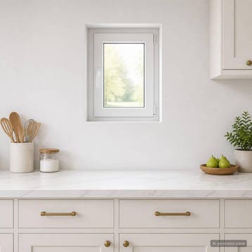 vidaXL Kleur binnenkant kelderraam Wit RISOR 45x 50 cm, Verzenden, Nieuw