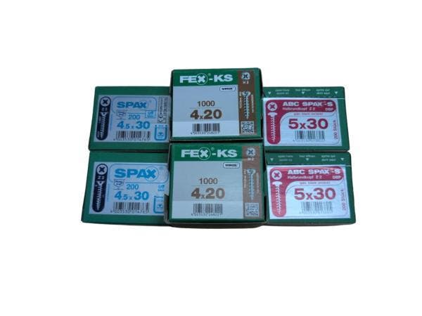 Veiling - SPAX Schroeven Bundel - 6 dozen, Bricolage & Construction, Quincaillerie & Fixations