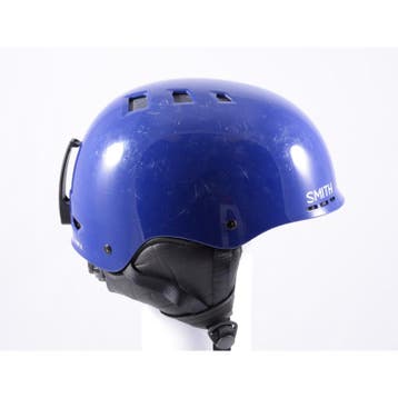53 54 55 56 57 58 skihelm/snowboardhelm SMITH HOLT Jr, Blue,, Sport en Fitness, Verzenden, Gebruikt