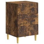vidaXL Nachtkastje Gerookt eiken 43 x 39,5 x 66,5 cm Bewerkt, Verzenden, Nieuw