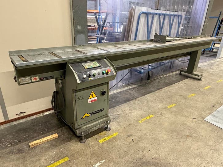 EMMEGI rollenbaan voor aluminium afkortzaag met meetsysteem, Bricolage & Construction, Outillage | Pièces de machine & Accessoires